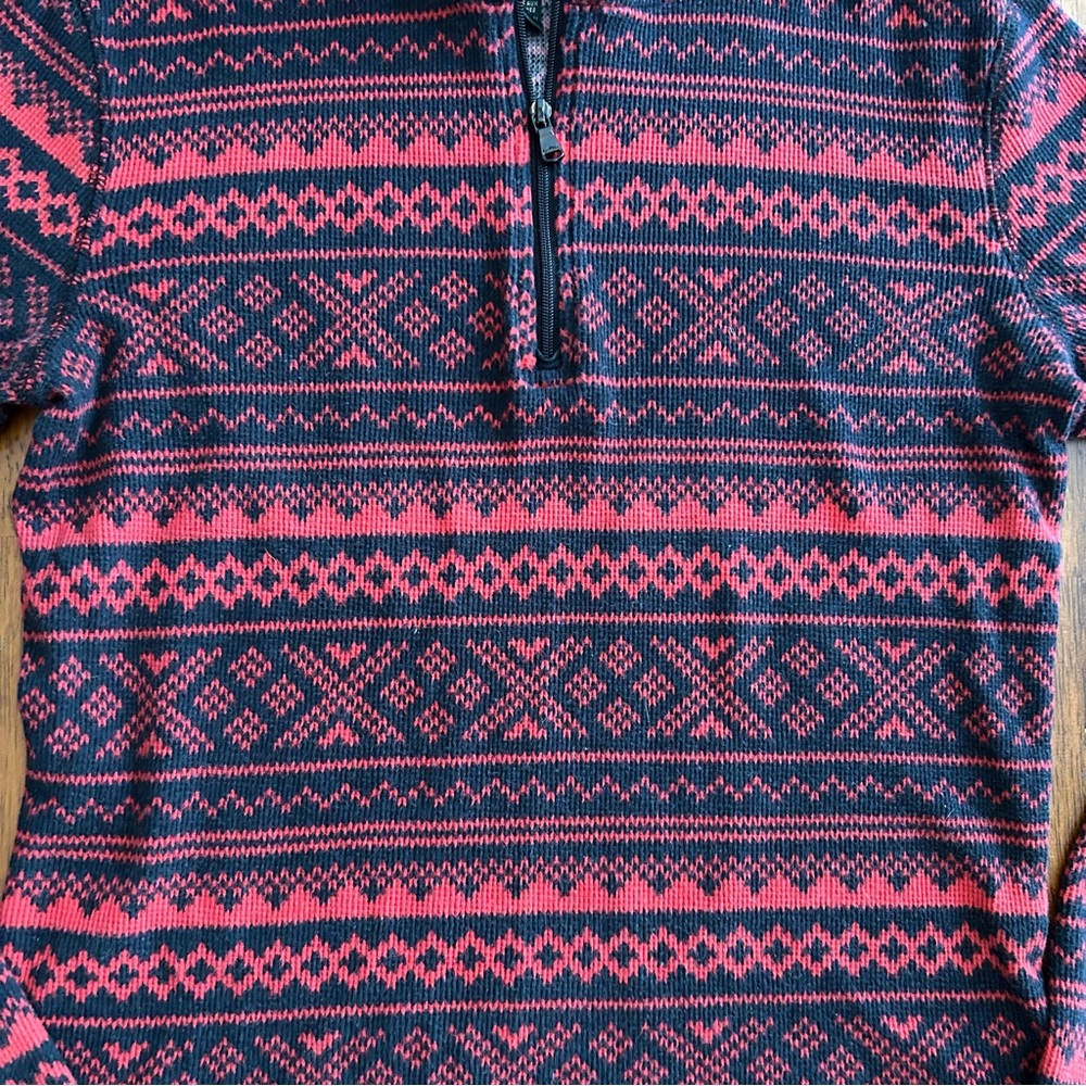 Lauren Ralph Lauren Active Nordic Waffle Knit Thermal 1/4 Zip Pullover Small - Picture 8 of 13